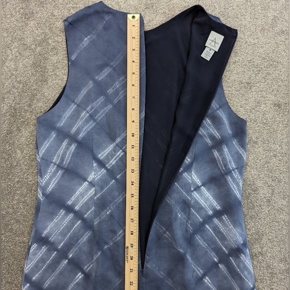 ANNE Klein abstract print sleeveless silk dress size 8 - Picture 11 of 13